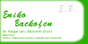 eniko backofen business card